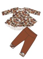 Rust Floral Fall 2Pc