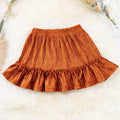Rust velvet skirt