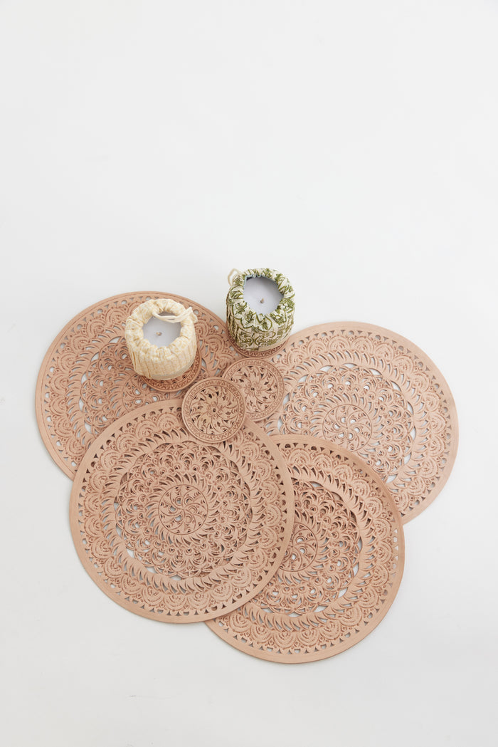 Savant Hand-Cut Leather Coasters