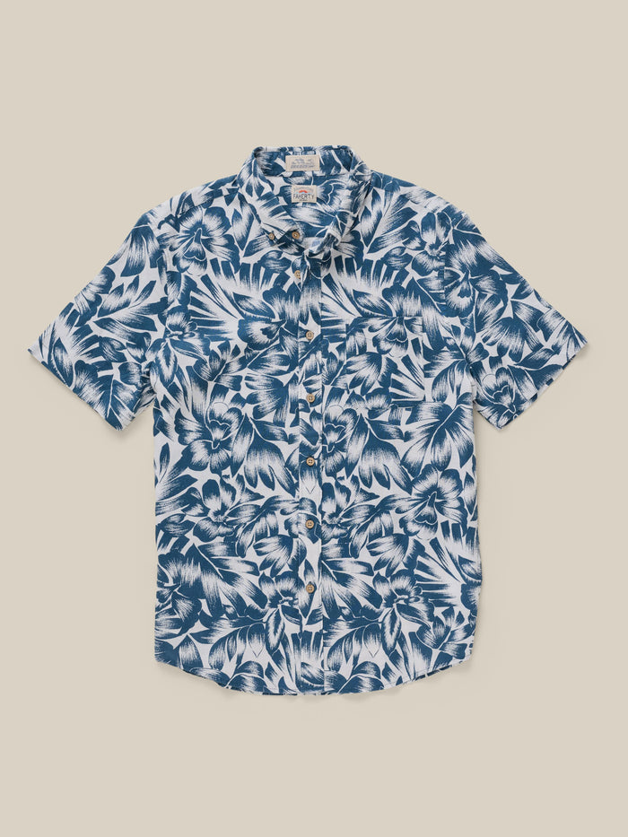 | Short-Sleeve Breeze Shirt - Dark Sky Tropical | Faherty Brand