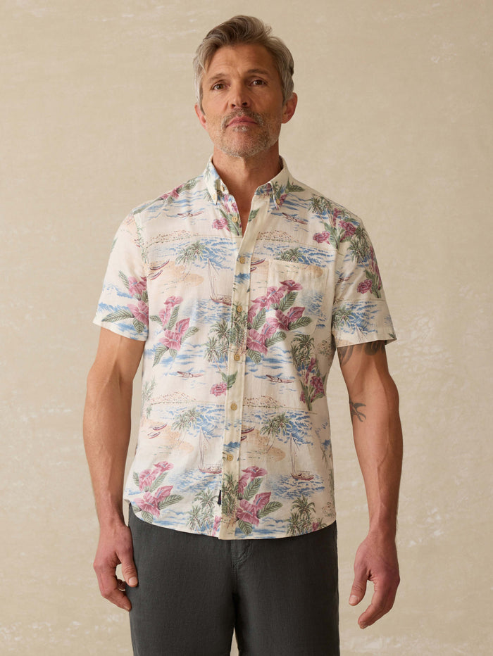 Short-Sleeve Breeze Shirt (Tall) - Molokai Scenic Tropical
