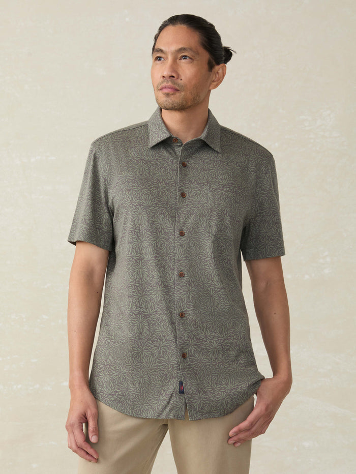 | Short-Sleeve Hermosa Shirt - Olive Frond | Faherty Brand