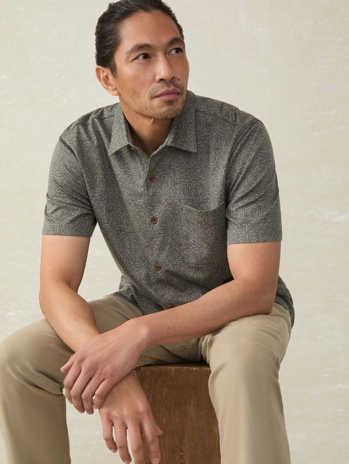 | Short-Sleeve Hermosa Shirt - Olive Frond | Faherty Brand