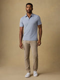 | Short-Sleeve Movement™ Pique Polo - Flint White Melange | Faherty Brand