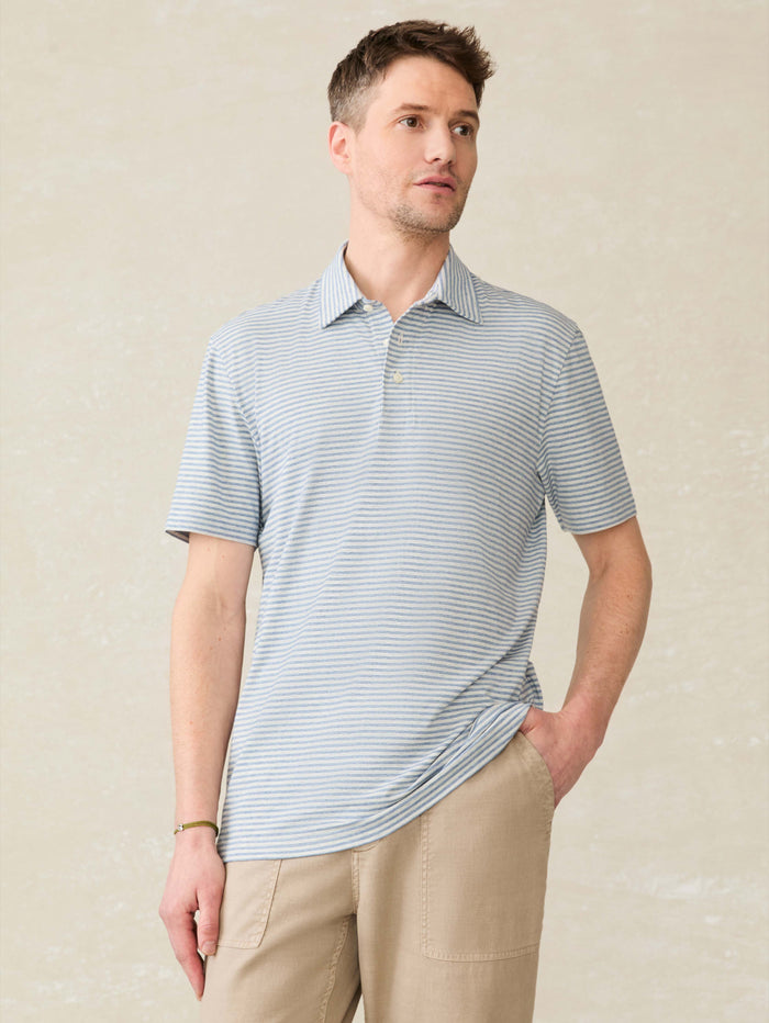 Short-Sleeve Movement Polo - Long Valley Stripe