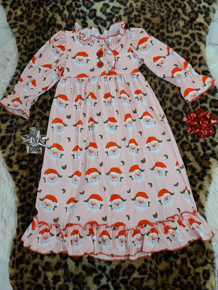Sibling Matching Santa Pjs/Gown/one piece