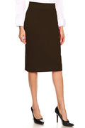 Silky Ponti Knee Pencil Skirt 54