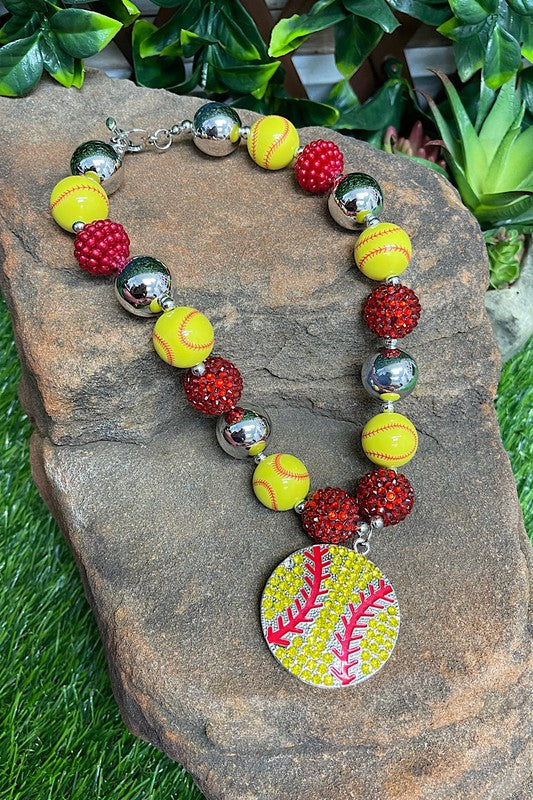 Softball Necklace