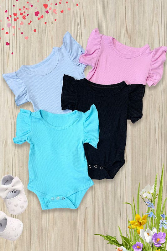 Solid Flutter Romper