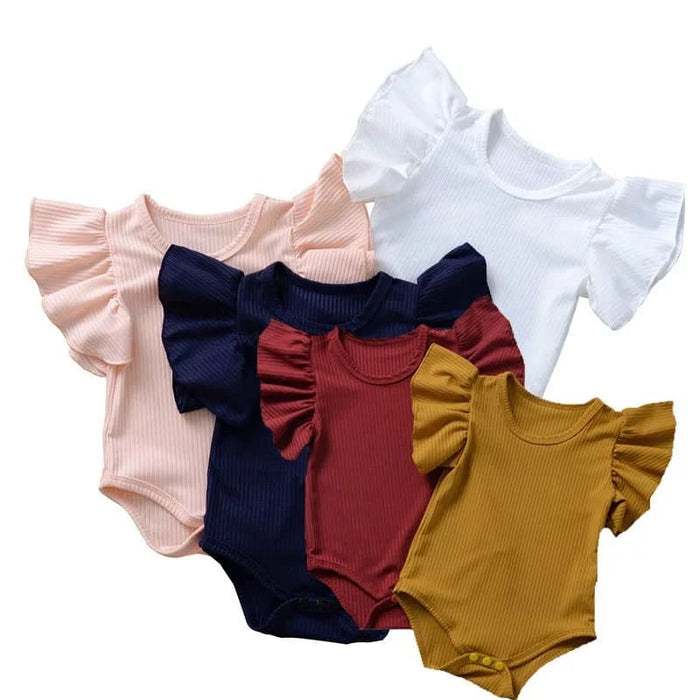 Solid Flutter Romper