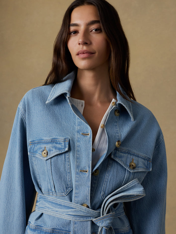 | Solstice Denim Safari Jacket - Bay Drift Wash | Faherty Brand