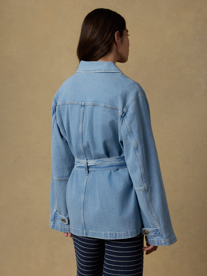 | Solstice Denim Safari Jacket - Bay Drift Wash | Faherty Brand