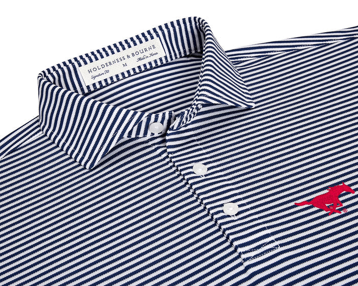 Southern Methodist University Maxwell Shirt: Navy & White