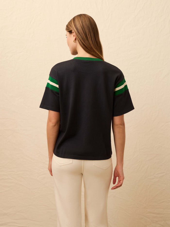 | Sport Jersey Throwback Tee - Navy Varsity | Faherty Brand