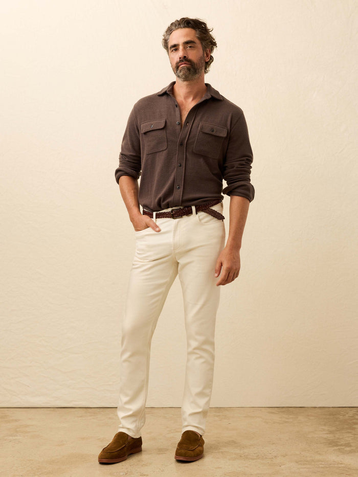 | Stretch Terry 5-Pocket Pant - Egret | Faherty Brand