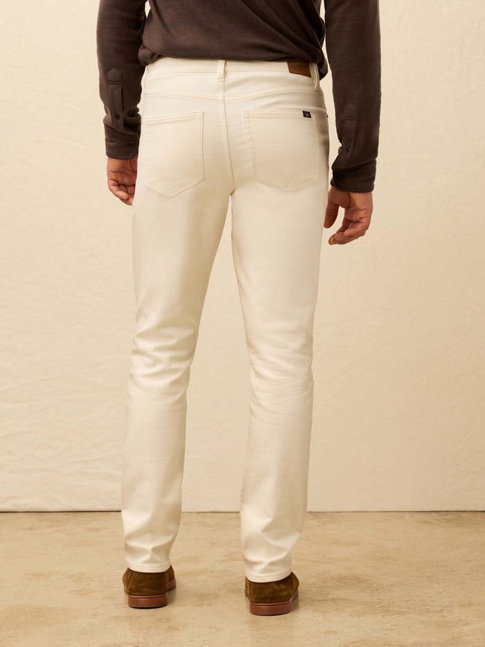 | Stretch Terry 5-Pocket Pant - Egret | Faherty Brand