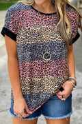 Striped Leopard Top