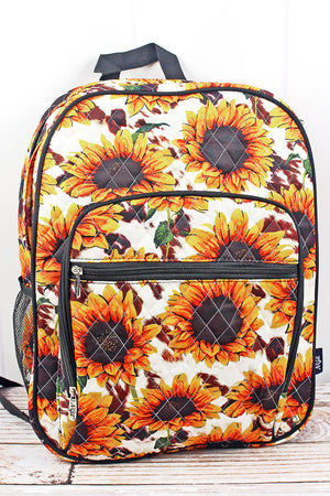 Sunflower quilted Backpack