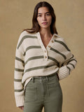 | Sunwashed Cotton Polo Sweater - Antique Stripe | Faherty Brand