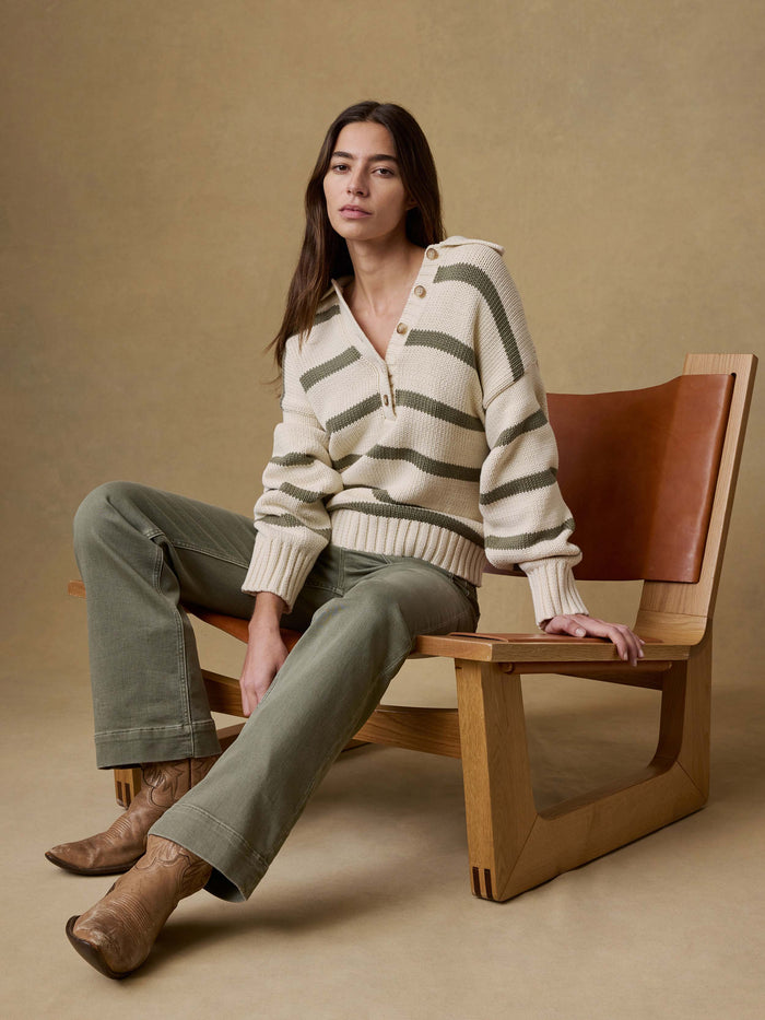 | Sunwashed Cotton Polo Sweater - Antique Stripe | Faherty Brand
