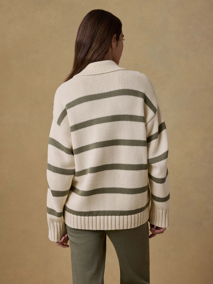 | Sunwashed Cotton Polo Sweater - Antique Stripe | Faherty Brand