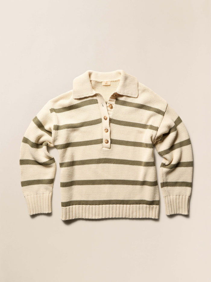 | Sunwashed Cotton Polo Sweater - Antique Stripe | Faherty Brand