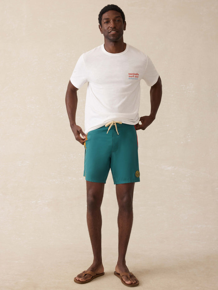 | Surf Ghana Boardshort - Agonda Green | Faherty Brand