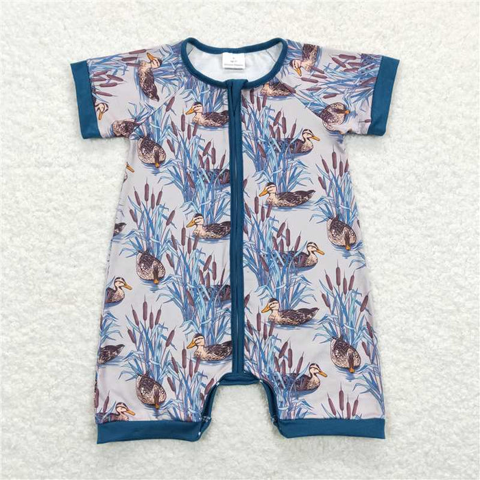 Teal Duck Zip Up Pj