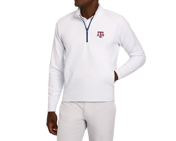 Texas A&M University Rodgers Quarter-Zip: White