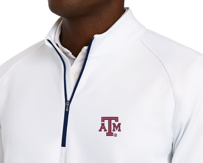Texas A&M University Rodgers Quarter-Zip: White
