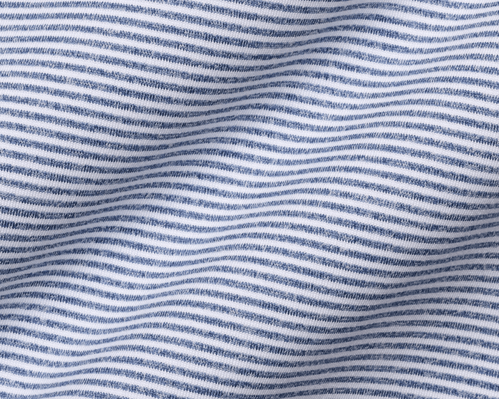 The Burke Shirt: Heathered Pacific Blue & White