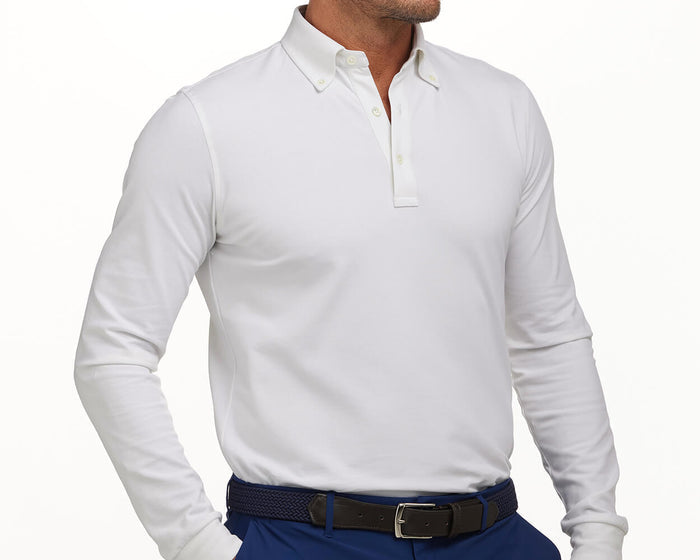 Holderness & Bourne Men's White Long Sleeve Button Down Shirt