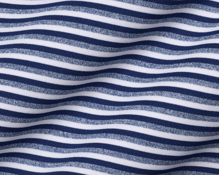 The Fleming Shirt: Navy/Heathered Pacific Blue/White