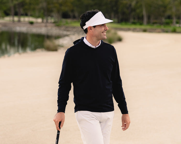 Holderness & Bourne The Jackson Black Pullover Golf Hoodie