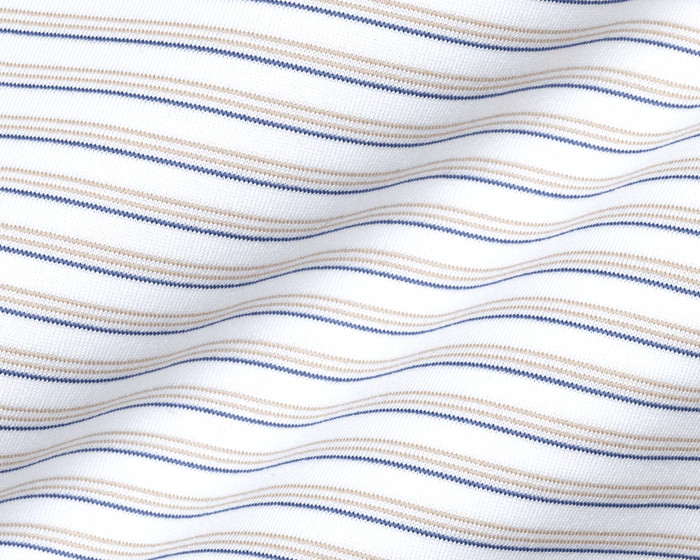 The Latham Shirt: Dune & Pacific Blue
