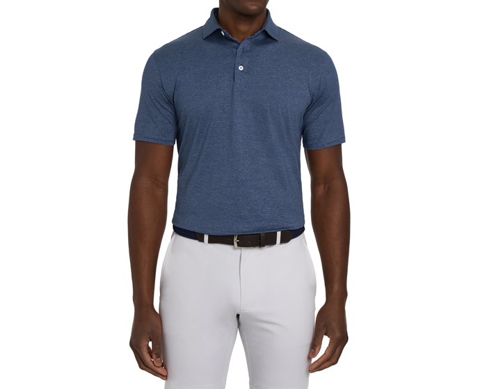 The Maxwell Shirt: Navy & Heathered Pacific Blue
