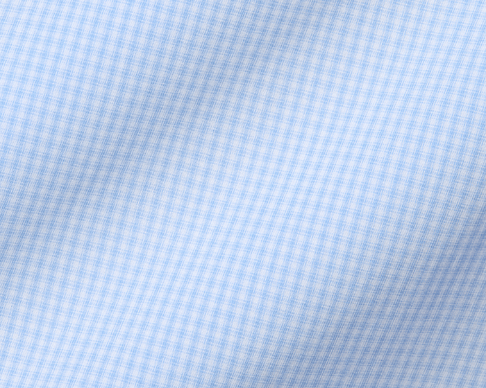 The McAllister Shirt: Vista Blue showcases light-blue and white gingham fabric, highlighting its crisp, breathable poplin with gentle folds, ensuring comfort and style.