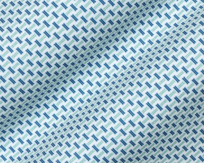 The Norman Shirt: Cascade Green & Pacific Blue