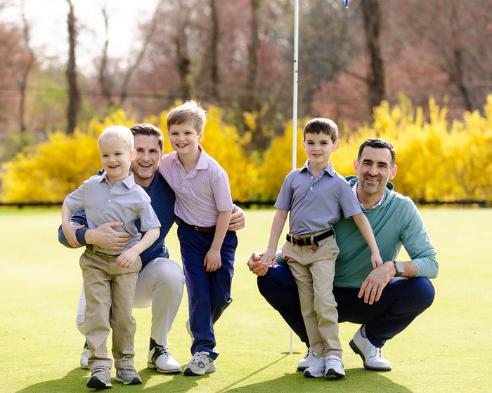 Holderness & Bourne The Perkins Boys' Navy Striped Polo Shirt