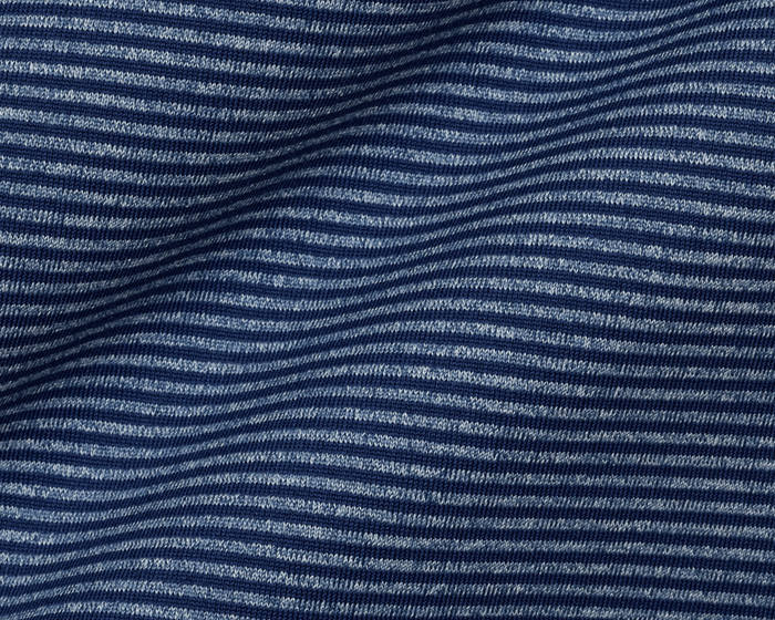 The Perkins Shirt: Navy & Heathered Pacific Blue
