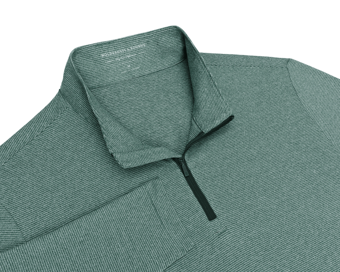 The Royce Quarter-Zip: Heathered California Spruce