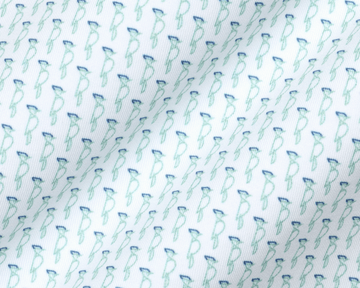 The Sprague Shirt: Cascade Green & Pacific Blue