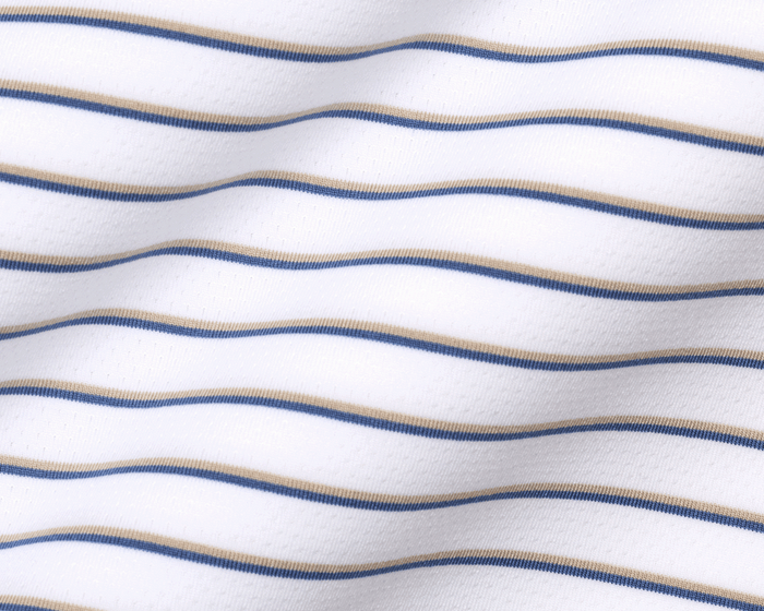 The Springer Shirt: White/Dune/Pacific Blue