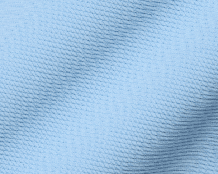 The Stuart Quarter-Zip: Vista Blue features a lightly ribbed, textured fabric with gentle folds, offering a luxurious and versatile look for modern wardrobes.
