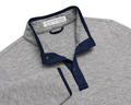 The Sullivan Quarter-Snap: Heathered Light Gray & Navy