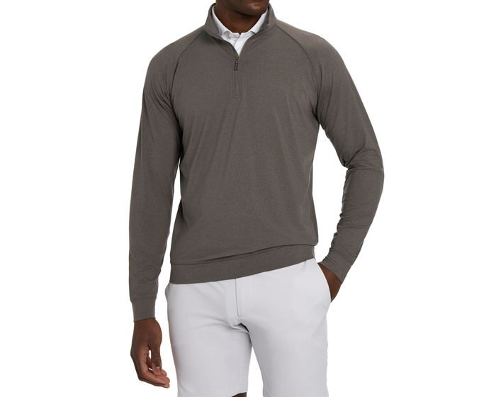 The Westland Quarter-Zip: Heathered Driftwood