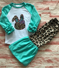 Turquoise & Leop. Bunny