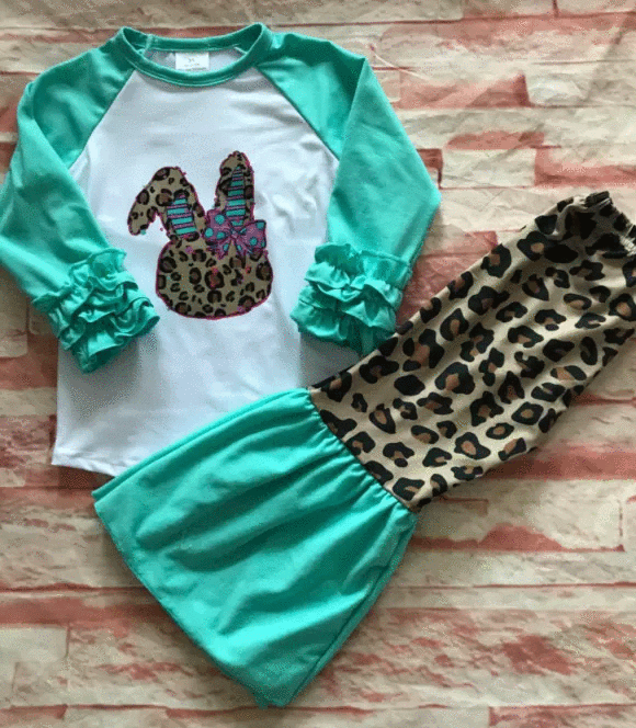 Turquoise & Leop. Bunny