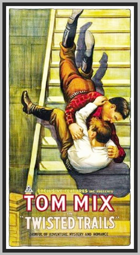 TWISTED TRAILS - 1916 - TOM MIX - SILENT - RARE DVD