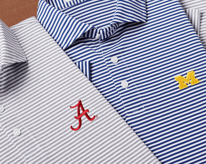 University of Michigan Maxwell Shirt: Navy & White